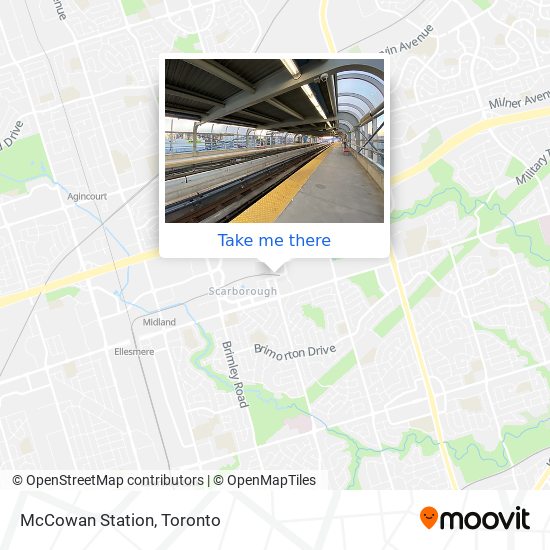 McCowan Station map