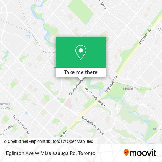 Eglinton Ave W Mississauga Rd map