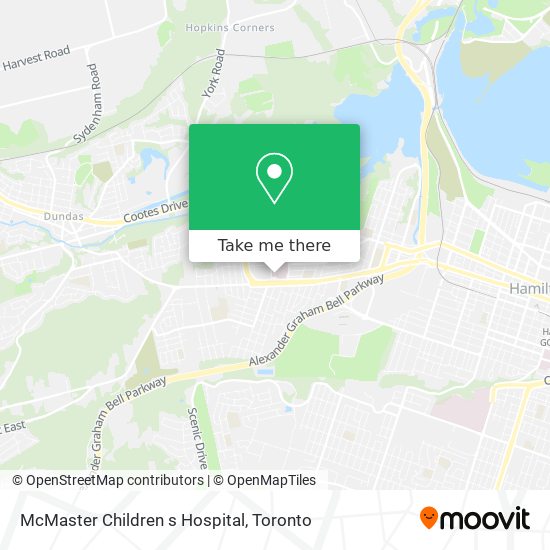 McMaster Children s Hospital map