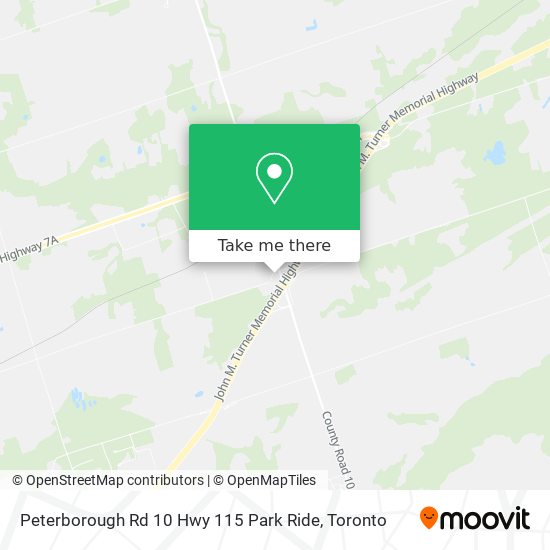 Peterborough Rd 10 Hwy 115 Park Ride map