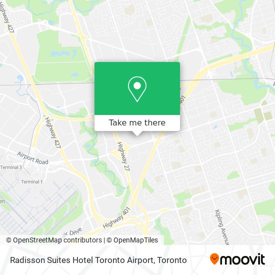 Radisson Suites Hotel Toronto Airport map
