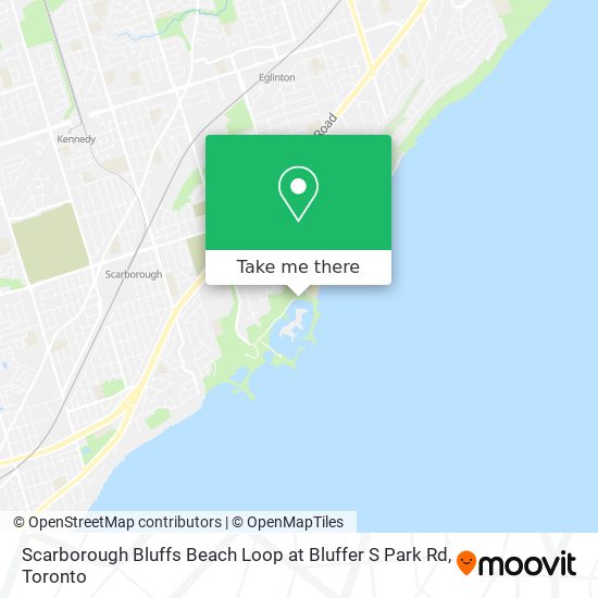 Scarborough Bluffs Beach Loop at Bluffer S Park Rd map