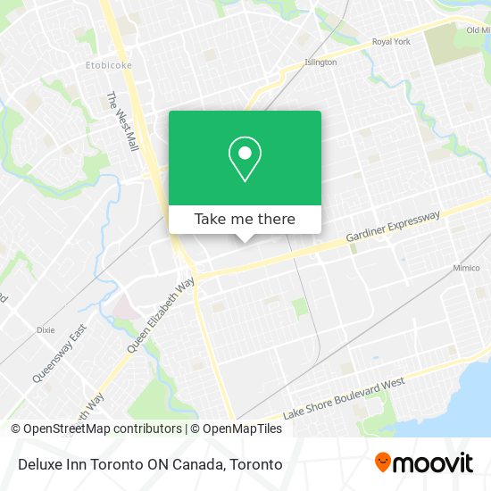 Deluxe Inn Toronto ON Canada map