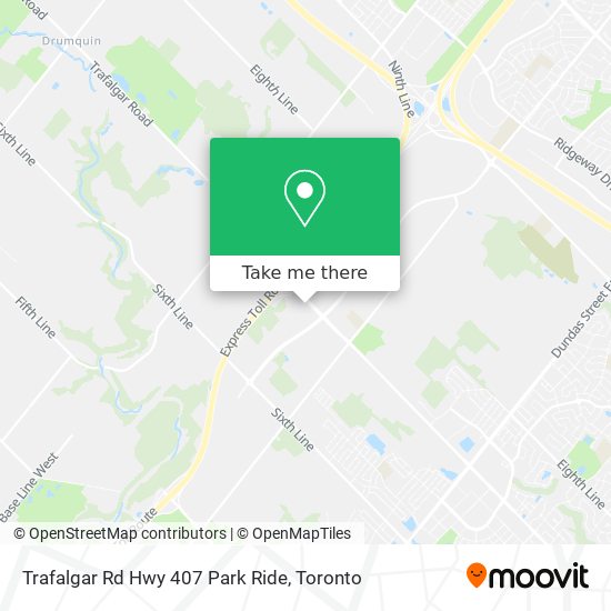 Trafalgar Rd Hwy 407 Park Ride map