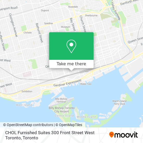 CHOL Furnished Suites 300 Front Street West Toronto map