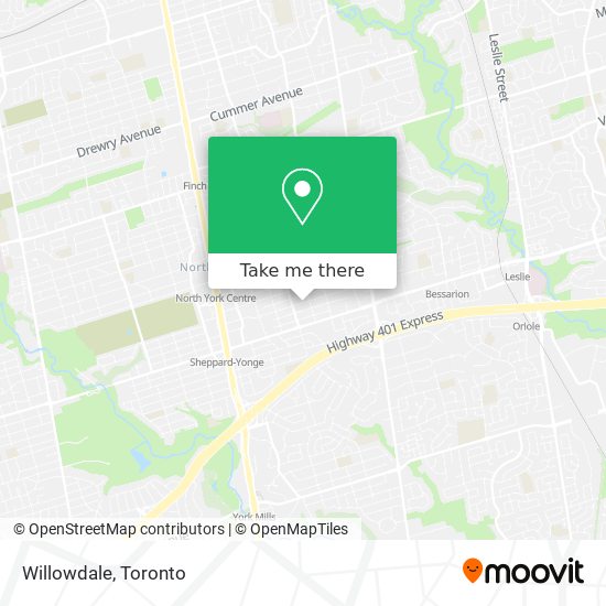 Willowdale map
