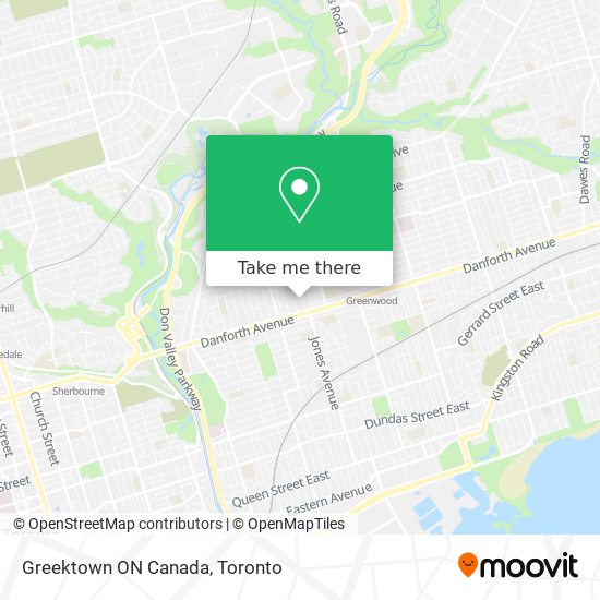 Greektown ON Canada map