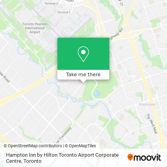 Hampton Inn by Hilton Toronto Airport Corporate Centre map