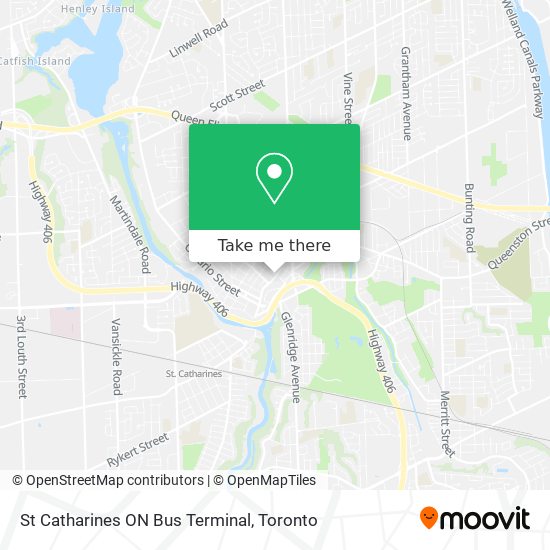 St Catharines ON Bus Terminal map