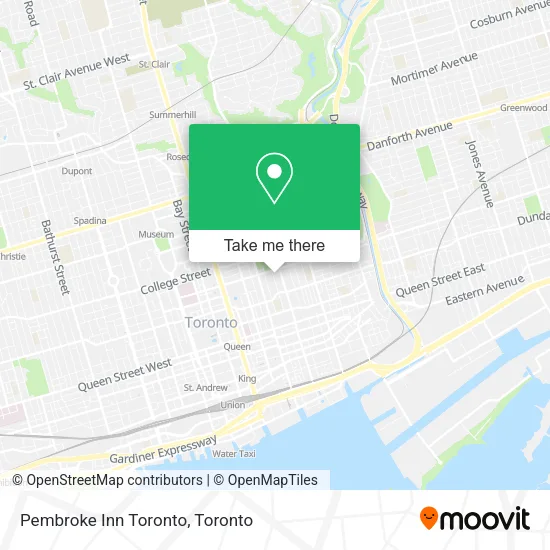 Pembroke Inn Toronto map