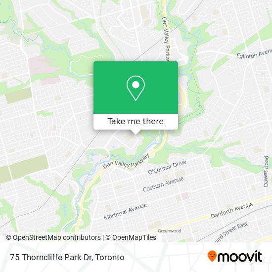 75 Thorncliffe Park Dr map