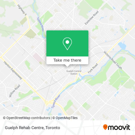 Guelph Rehab Centre map