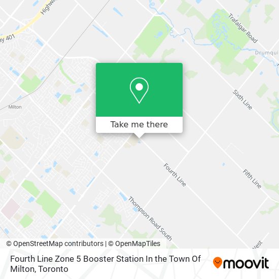Fourth Line Zone 5 Booster Station In the Town Of Milton map
