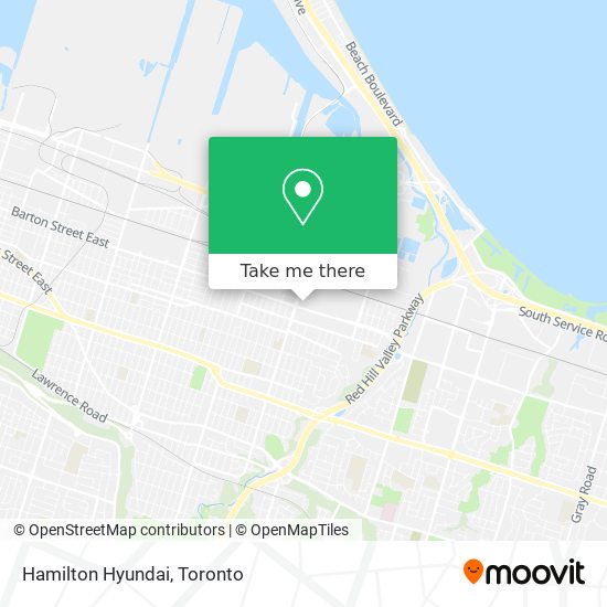 Hamilton Hyundai map