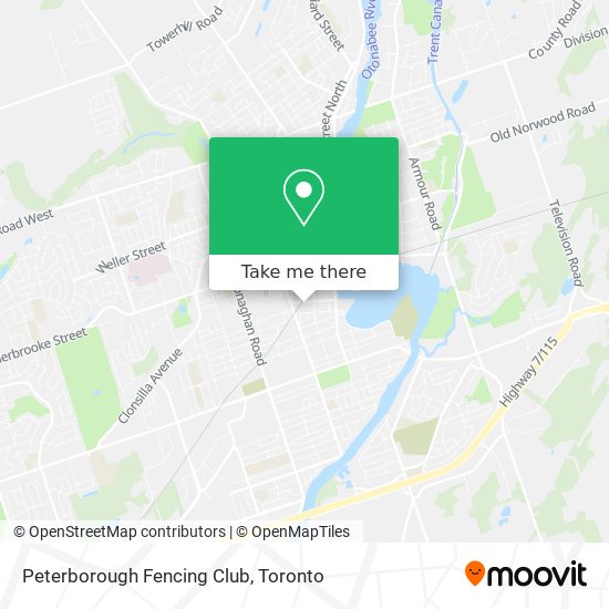 Peterborough Fencing Club map