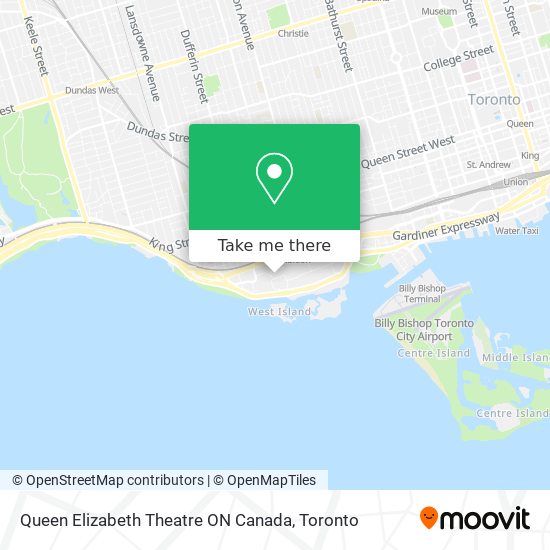 Queen Elizabeth Theatre ON Canada map