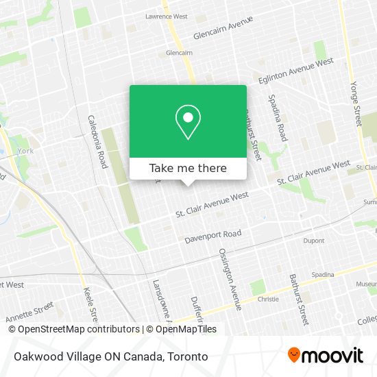 Oakwood Village ON Canada map