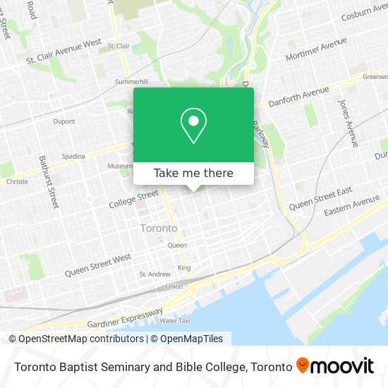 Toronto Baptist Seminary and Bible College plan