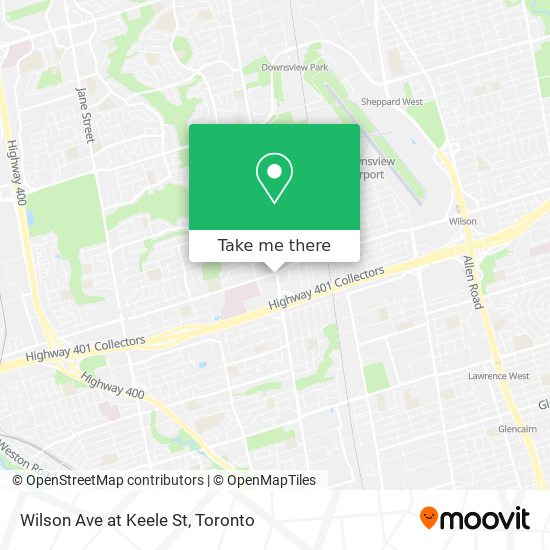 Wilson Ave at Keele St map