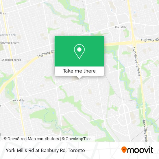 York Mills Rd at Banbury Rd map