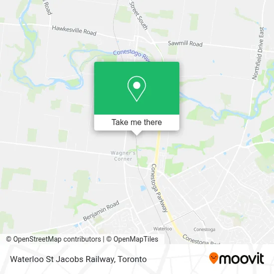 Waterloo St Jacobs Railway map