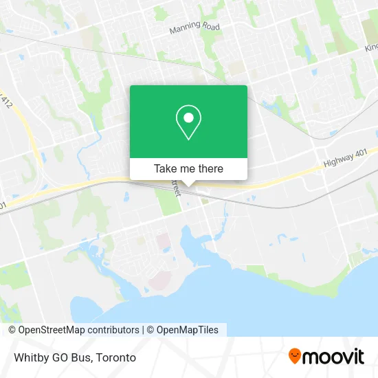Whitby GO Bus map