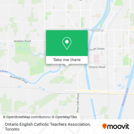 Ontario English Catholic Teachers Association map