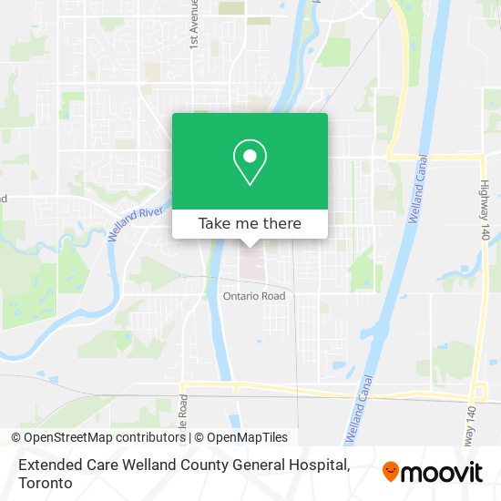 Extended Care Welland County General Hospital map