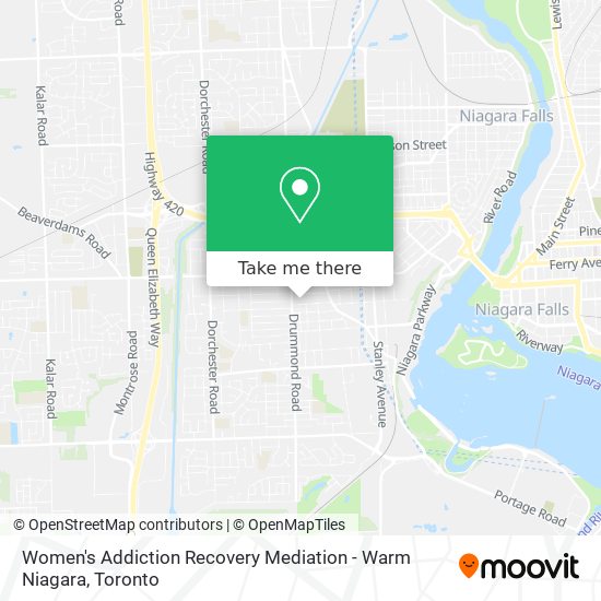 Women's Addiction Recovery Mediation - Warm Niagara map