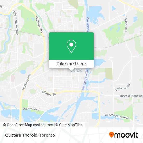 Quitters Thorold map