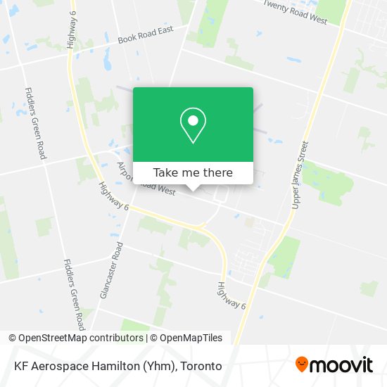 KF Aerospace Hamilton (Yhm) map
