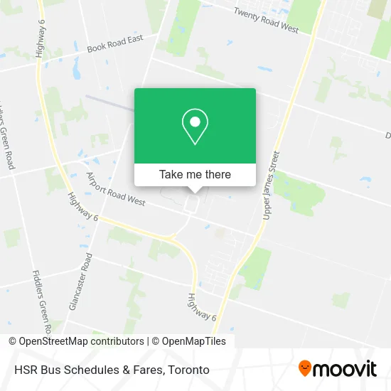 HSR Bus Schedules & Fares map