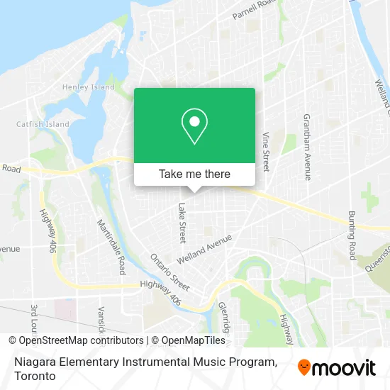 Niagara Elementary Instrumental Music Program map