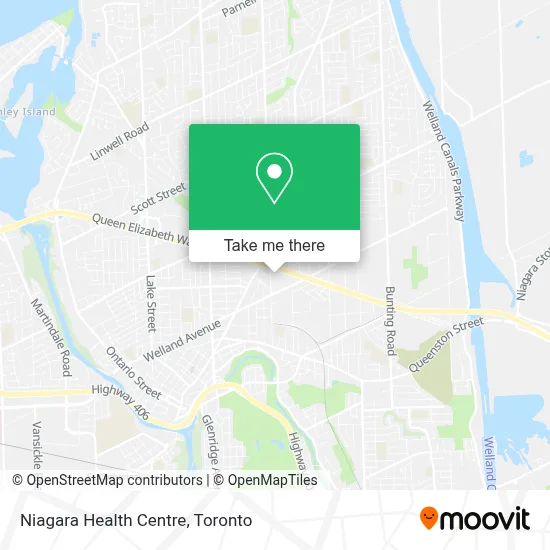 Niagara Health Centre map