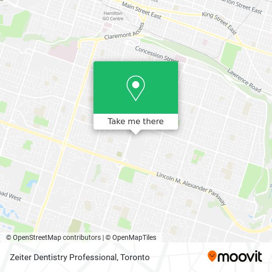 Zeiter Dentistry Professional map
