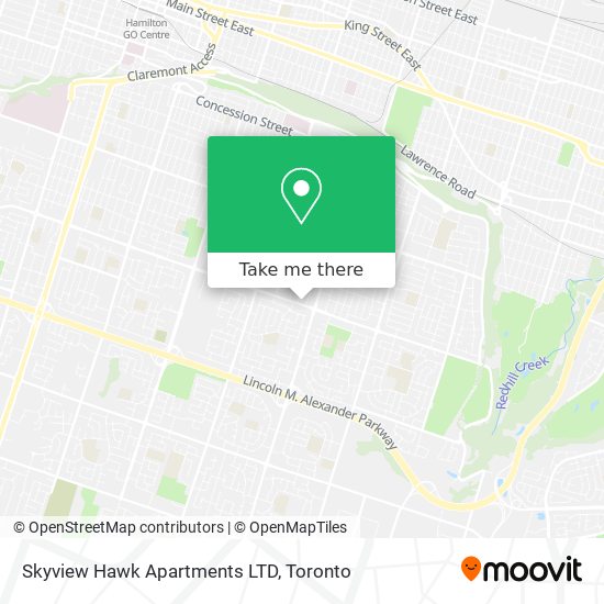 Skyview Hawk Apartments LTD map