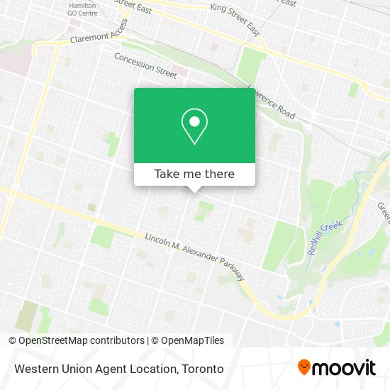 Western Union Agent Location map