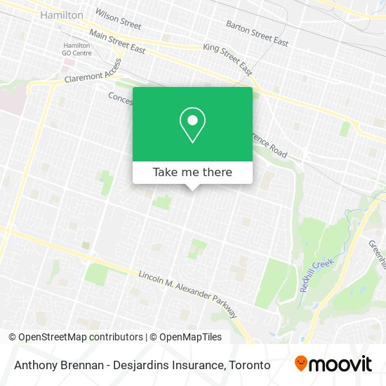 Anthony Brennan - Desjardins Insurance map