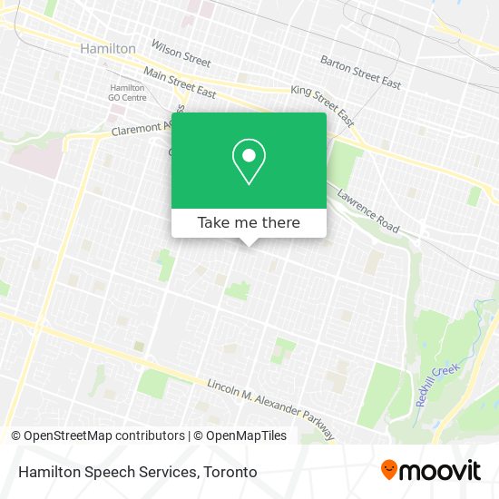 Hamilton Speech Services map