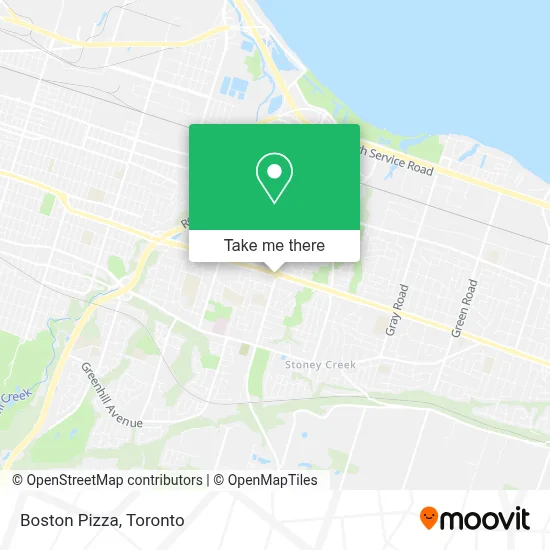 Boston Pizza map