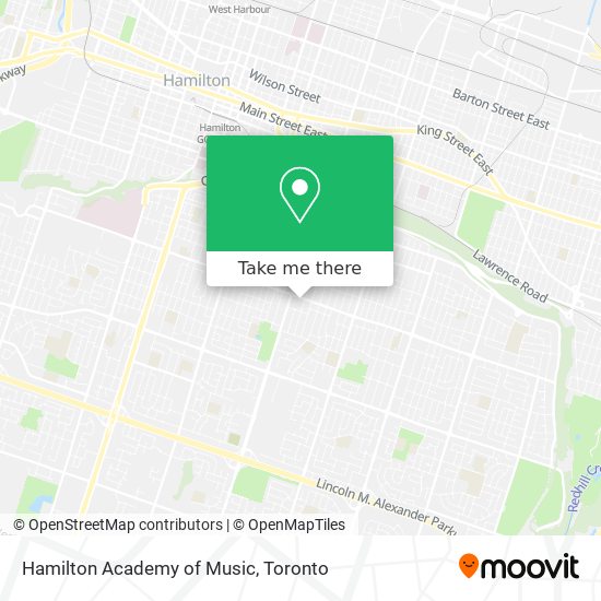 Hamilton Academy of Music map