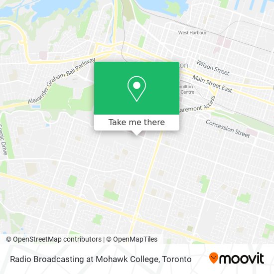 Radio Broadcasting at Mohawk College map