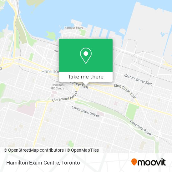 Hamilton Exam Centre map