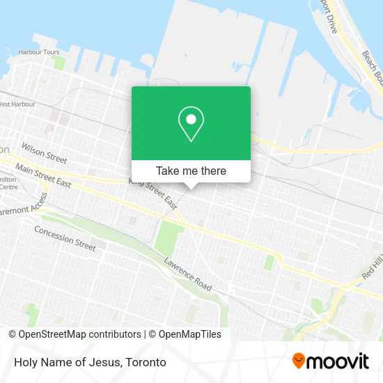 Holy Name of Jesus map