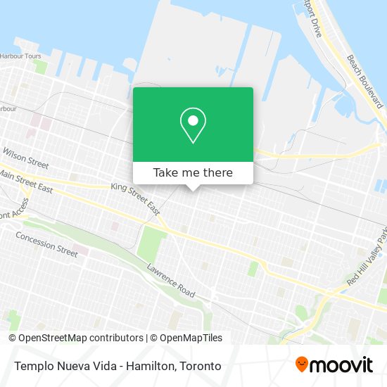 Templo Nueva Vida - Hamilton map