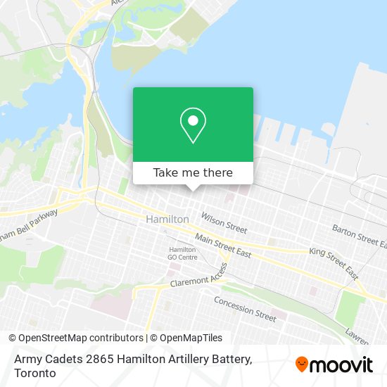Army Cadets 2865 Hamilton Artillery Battery map