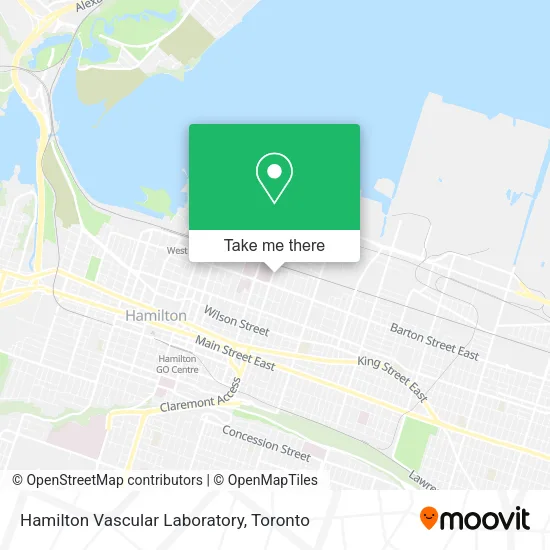 Hamilton Vascular Laboratory map