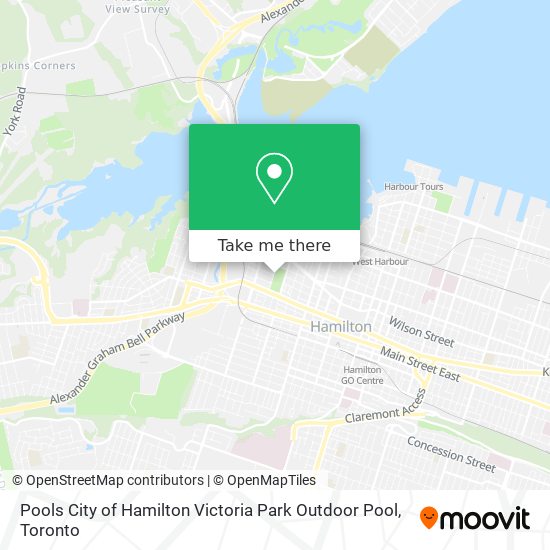 Pools City of Hamilton Victoria Park Outdoor Pool map