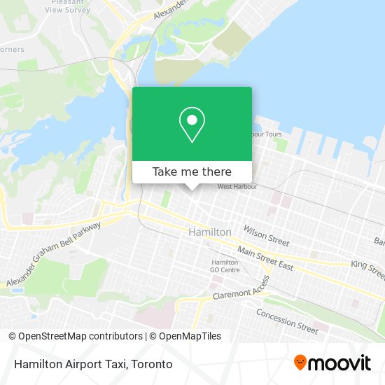 Hamilton Airport Taxi map