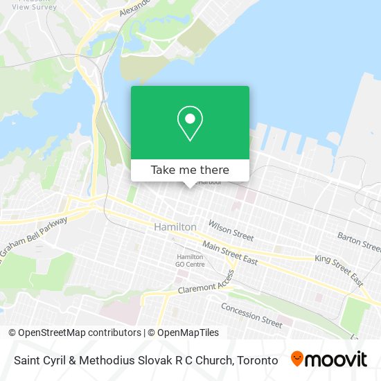Saint Cyril & Methodius Slovak R C Church map